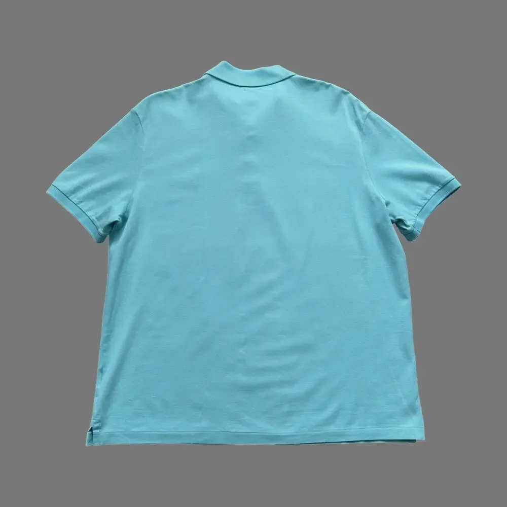 Polo Ralph Lauren Turquoise Stretch Mesh Knit Polo Large GUC